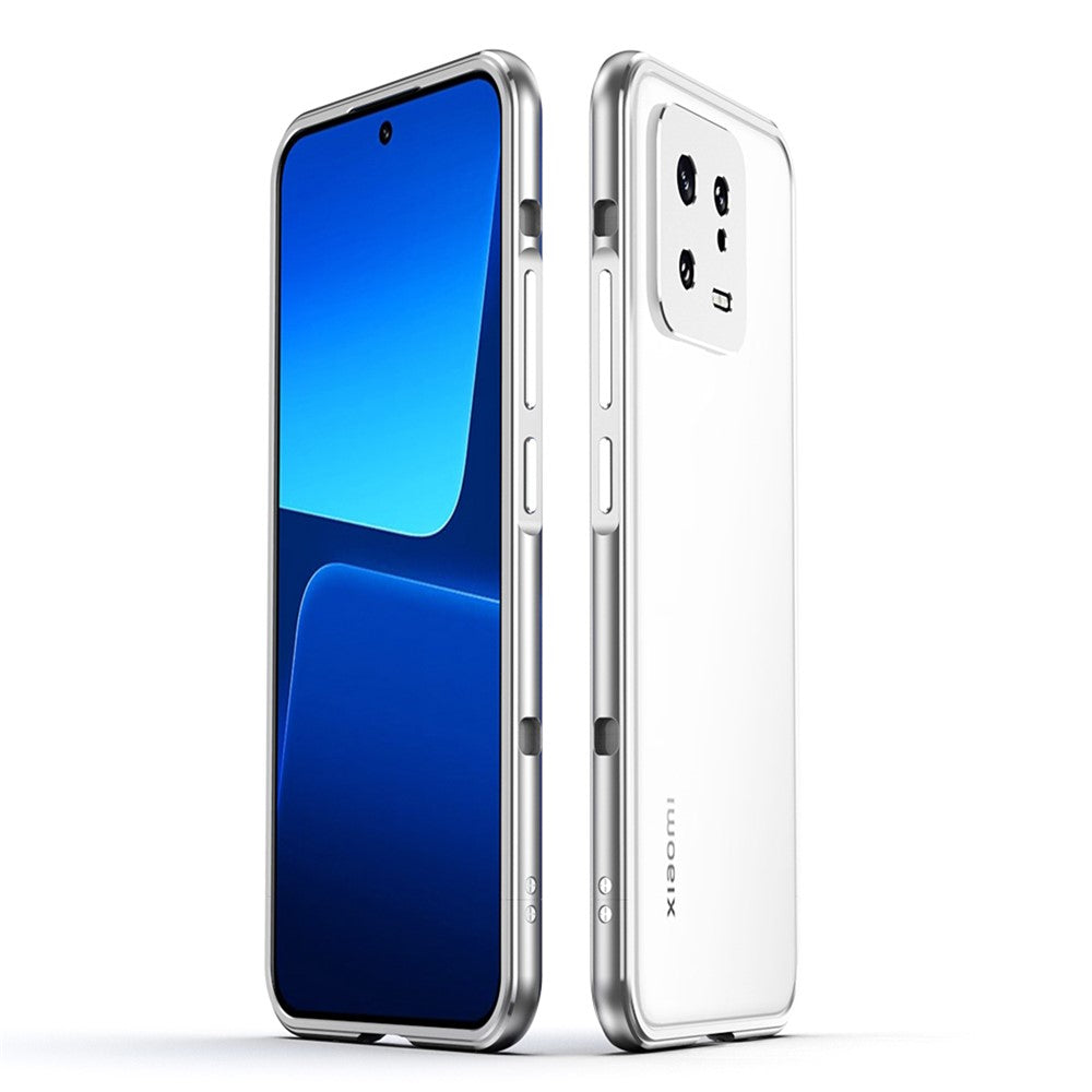 mobilskal med kameralinsskydd för Xiaomi 13 5G metallram värmeavledande reptåligt mobilskal
