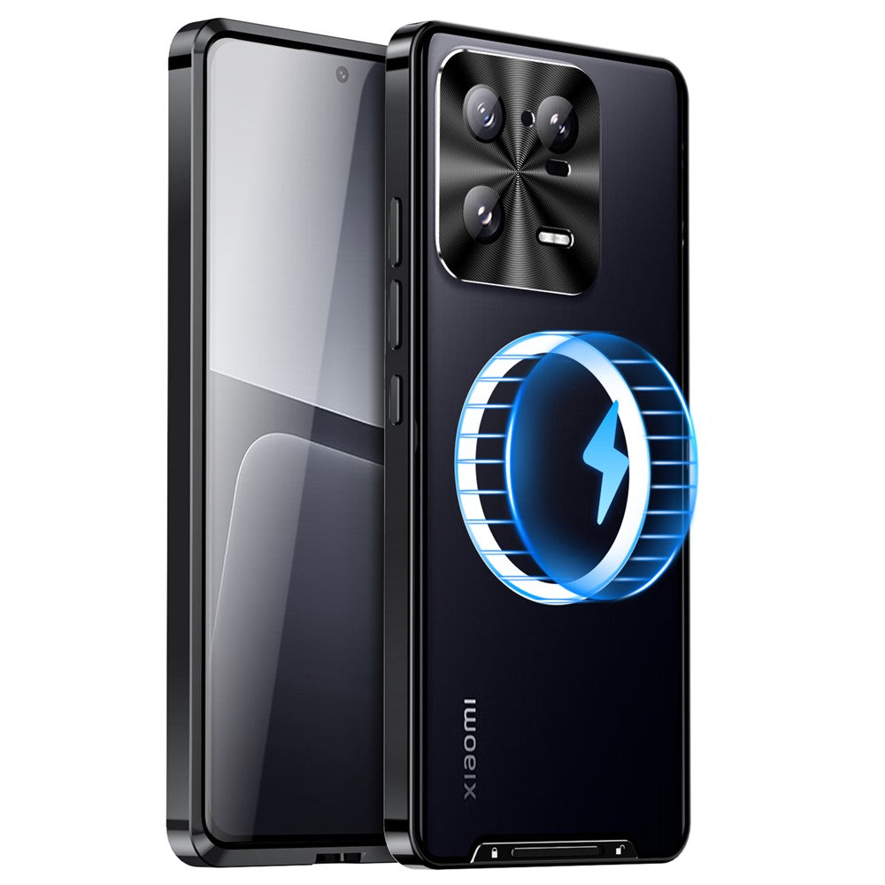Xiaomi 13 Pro 5G Magnetiskt mobilskal Metallkant TPU Bakre Linsskydd Matt mobilskal