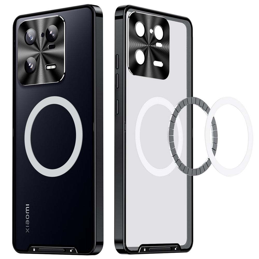 Xiaomi 13 Pro 5G Magnetiskt mobilskal Metallkant TPU Bakre Linsskydd Matt mobilskal