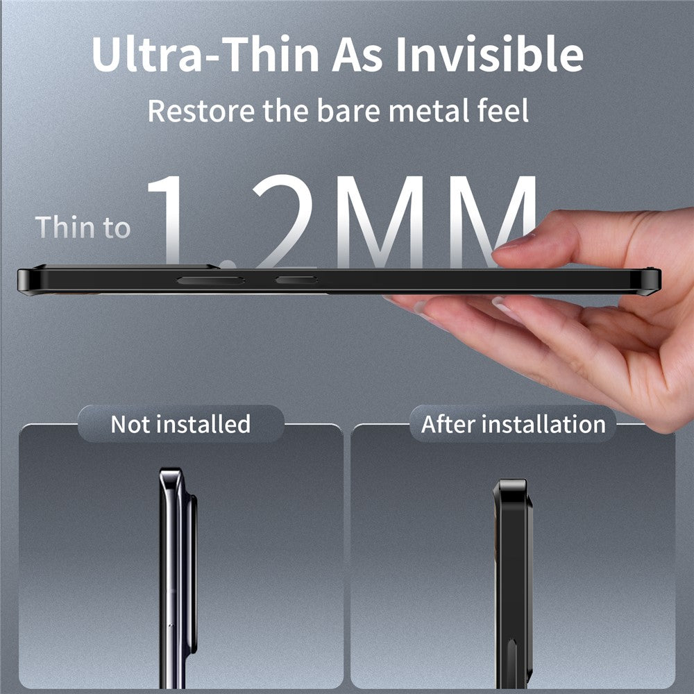 Xiaomi 13 Pro 5G Magnetiskt mobilskal Metallkant TPU Bakre Linsskydd Matt mobilskal