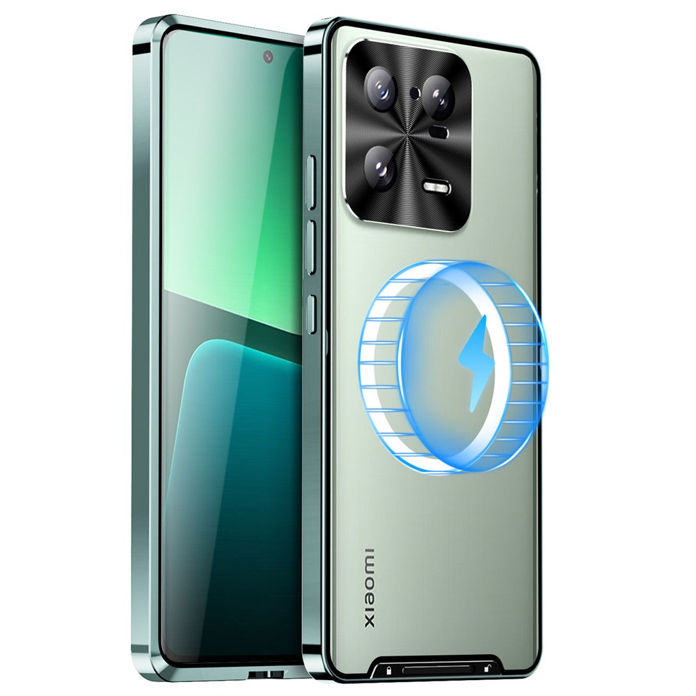 Xiaomi 13 Pro 5G Magnetiskt mobilskal Metallkant TPU Bakre Linsskydd Matt mobilskal