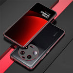 For Xiaomi 13 Ultra Anti-Scratch Phone Case PU Leather+Metal Frame Slim Shell with Camera Lens Cover