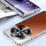 For Oppo Find X6 Pro Magnetic Phone Case Electroplating Metal Frame Matte Back Cover with Lens Protector