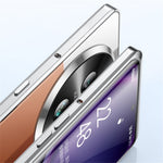 For Oppo Find X6 Pro Magnetic Phone Case Electroplating Metal Frame Matte Back Cover with Lens Protector