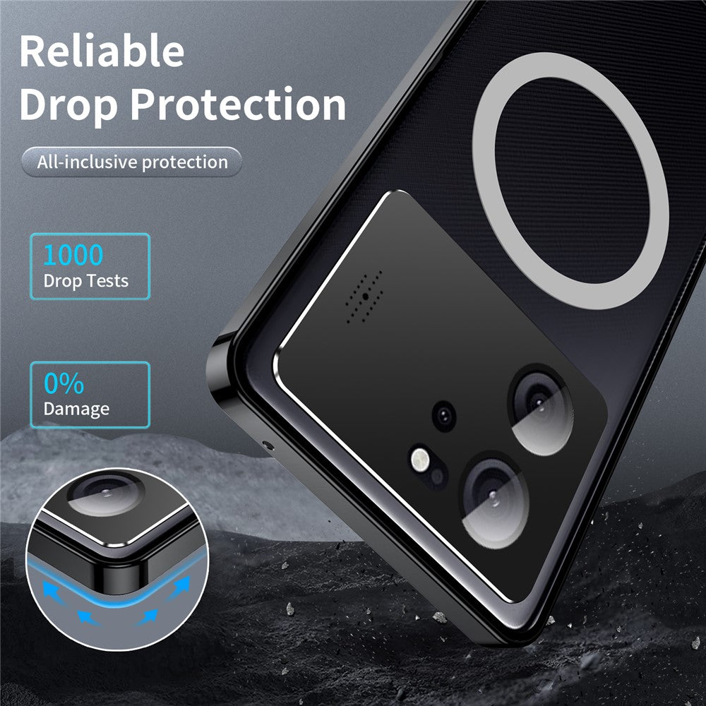 Aroma Design Metal+PC Slim Case for Xiaomi Redmi K60 Ultra / 13T / 13T Pro Anti-Drop Lens Guard Phone Cover Magnetic Case