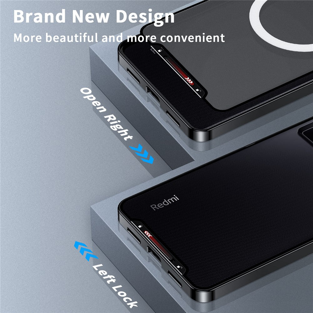 Aroma Design Metal+PC Slim Case for Xiaomi Redmi K60 Ultra / 13T / 13T Pro Anti-Drop Lens Guard Phone Cover Magnetic Case