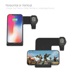 F11 2-i-1 Trådløs Opladerstander Qi Hurtigoplader til iPhone Samsung Telefon Apple Watch