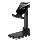 2-in-1 Wireless Charger Stand 10W Foldable Fast Charging Phone Earphone Station Dock