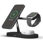 T268 5-i-1 magnetisk trådløs oplader til iPhone / Apple Watch / AirPods Opladningsstation