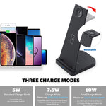 B12 Phone Smartwatch Bluetooth-compatible Earphone Wireless Charger Stand 3 in 1 Fast Charging Station