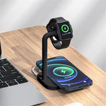 2 in 1 Magnetic Wireless Charger Desktop Wireless Fast Charging Base Stand Dock Station for Apple Watch/iPhone