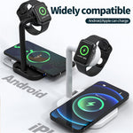2 in 1 Magnetic Wireless Charger Desktop Wireless Fast Charging Base Stand Dock Station for Apple Watch/iPhone