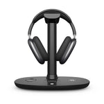 4-in-1 15W Wireless Charger Qi Fast Charging Dock Headset Holder for Apple Watch AirPods Mobile Phone