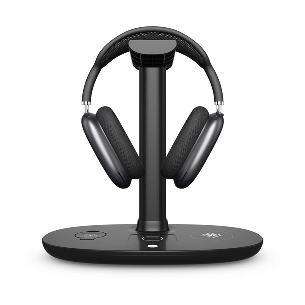 4-in-1 15W Wireless Charger Qi Fast Charging Dock Headset Holder for Apple Watch AirPods Mobile Phone