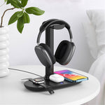 4-in-1 15W Wireless Charger Qi Fast Charging Dock Headset Holder for Apple Watch AirPods Mobile Phone