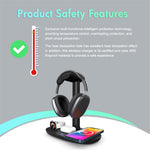 4-in-1 15W Wireless Charger Qi Fast Charging Dock Headset Holder for Apple Watch AirPods Mobile Phone