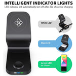 B16 15W 3-i-1 Qi magnetisk trådlös laddare, stationär snabbladdningsstation och docka för iPhone 12-serien, iWatch och AirPods Pro