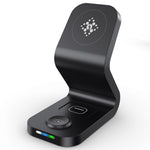 B16 15W 3-i-1 Qi magnetisk trådlös laddare, stationär snabbladdningsstation och docka för iPhone 12-serien, iWatch och AirPods Pro