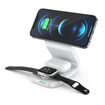 B16 15W 3-i-1 Qi magnetisk trådlös laddare, stationär snabbladdningsstation och docka för iPhone 12-serien, iWatch och AirPods Pro