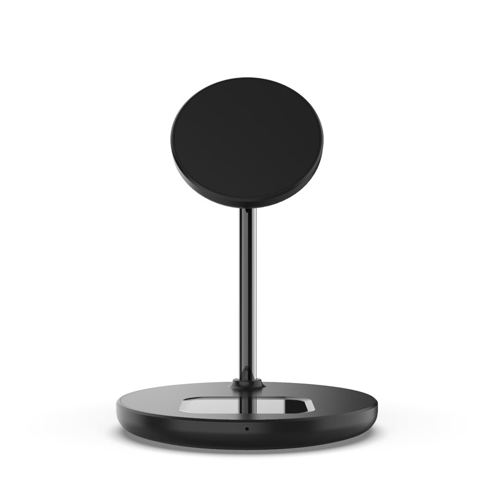 QX720 2-i-1 15W Hurtigopladende Magnetisk Trådløs Opladerstander til iPhone AirPods