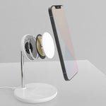 QX720 2-in-1 15W Fast Charging Magnetic Wireless Charger Stand for iPhone AirPods