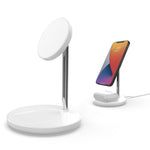 QX720 2-i-1 15W Hurtigopladende Magnetisk Trådløs Opladerstander til iPhone AirPods