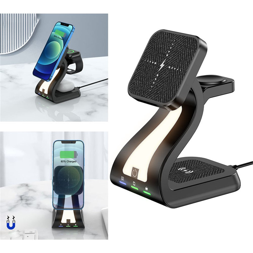 H20 Magnetic Wireless Charger Multifunction Phone Stand Wireless Charging Cellphone Charging Stand