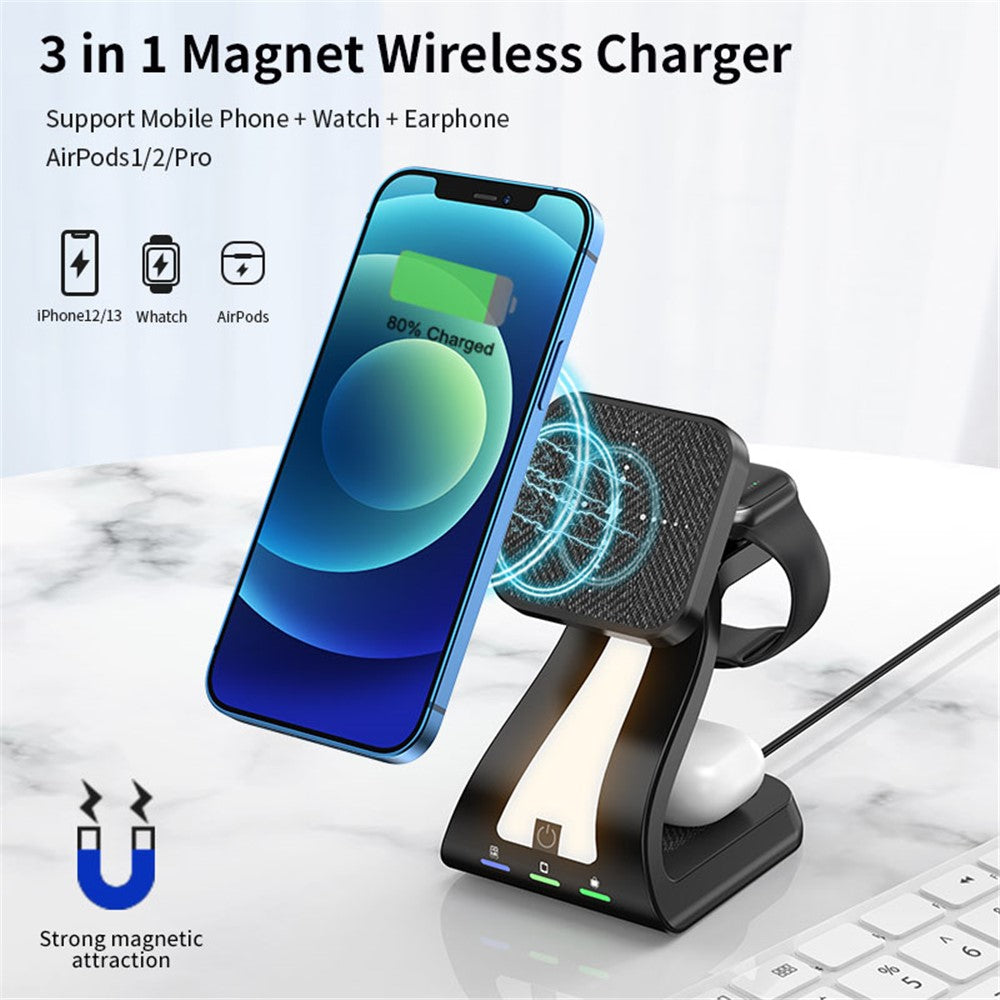 H20 Magnetic Wireless Charger Multifunction Phone Stand Wireless Charging Cellphone Charging Stand