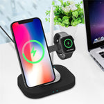 F22 15W 4-i-1 trådløs MagSafe-oplader til iPhone 12 / 13 / 14 / serie / Apple Watch / AirPods Pro / Apple Pencil Bærbar Opladerstander Multifunktionel Sammenfoldelig Opladerdock (CE)