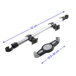H55-1 Universal 360 Degree Rotating Car Headrest Mount Extendable 2-End Hooks Car Mount Holder for 7-11" Tablets