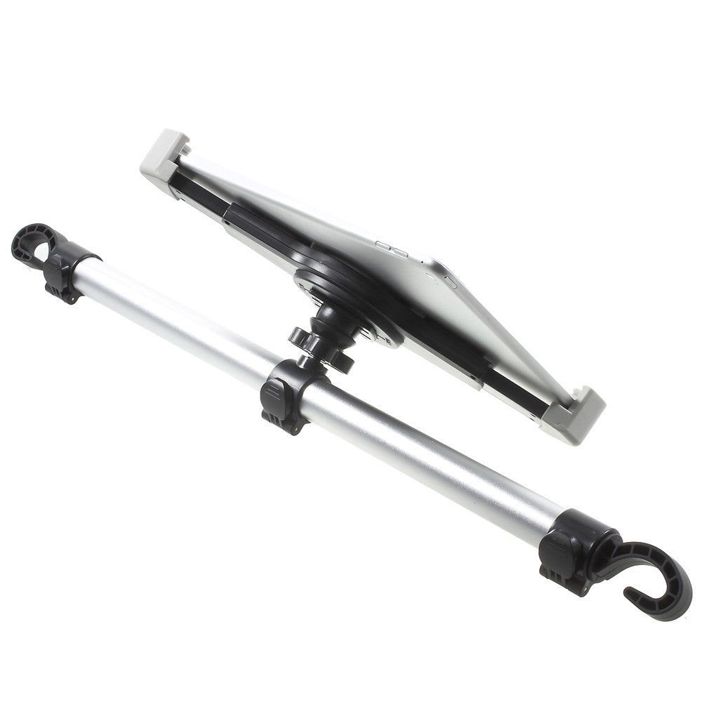 H55-1 Universal 360 Degree Rotating Car Headrest Mount Extendable 2-End Hooks Car Mount Holder for 7-11" Tablets