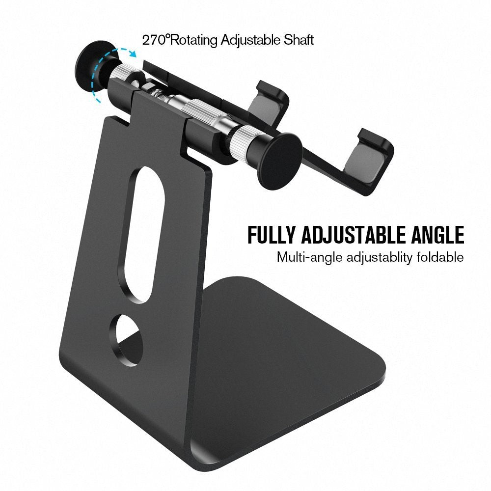 For 3.5-8 inch Phone Tablet Portable 270° Rotating Foldable Aluminum Stand Phone Holder Bracket