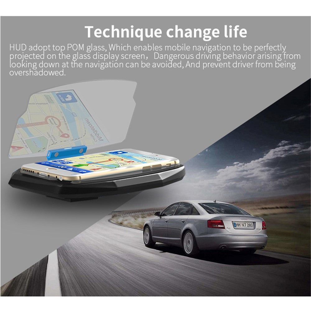 Bil Head Up Display HUD Bil Mobiltelefon GPS Navigation Billedreflektorholder