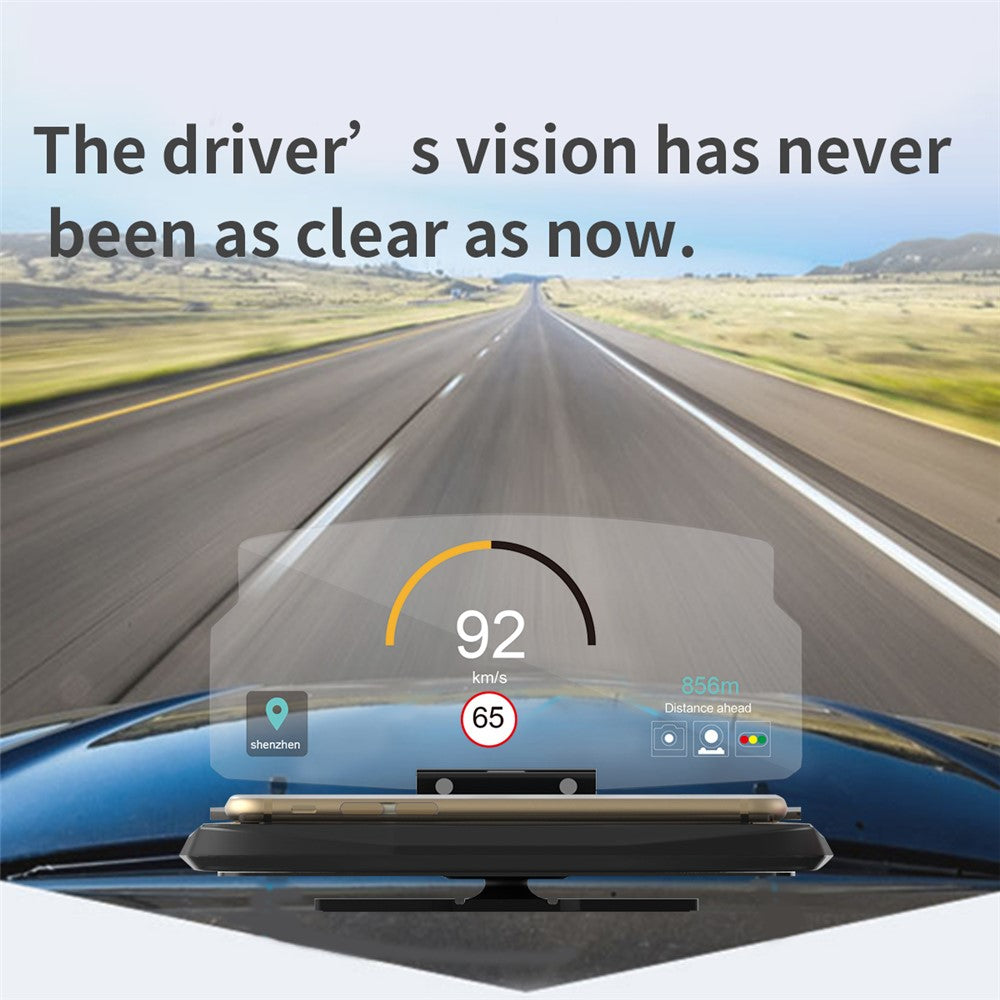 Bil Head Up Display HUD Bil Mobiltelefon GPS Navigation Billedreflektorholder
