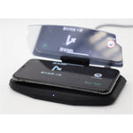 5W Qi Wireless Charger + Heads up Car Navigation Image Reflector HUD 2-in-1 Design for iPhone Samsung Huawei