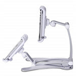 2-in-1 Desktop/Wall Mount Adjustable Tablet Holder Aluminum Kitchen Tablet Stand Bracket for iPad 2018/iPad Pro/iPad Mini