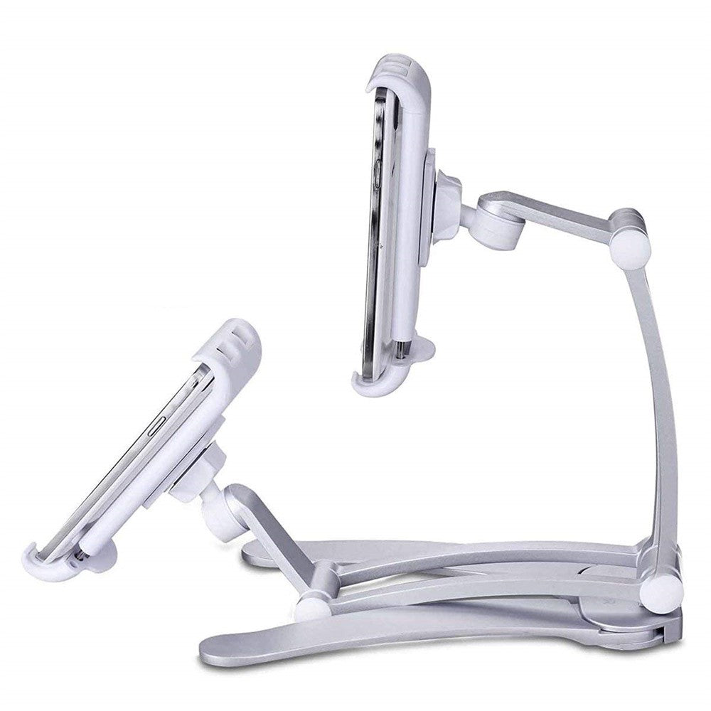 2-in-1 Desktop/Wall Mount Adjustable Tablet Holder Aluminum Kitchen Tablet Stand Bracket for iPad 2018/iPad Pro/iPad Mini