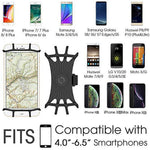 Universal Free Rotating Stretchable Silicone Phone Mount Bicycle Handlebar Cellphone Holder for 4-6 inch Cellphone GPS