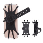 Universal Free Rotating Stretchable Silicone Phone Mount Bicycle Handlebar Cellphone Holder for 4-6 inch Cellphone GPS