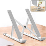 Foldable Aluminium Alloy Desktop Holder Stand for iPad 9.7 (2018), etc