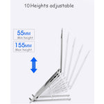 Foldable Aluminium Alloy Desktop Holder Stand for iPad 9.7 (2018), etc