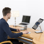 Foldable Rotary Aluminium Alloy 4-14 inch Phone Tablet Bracket Desktop Holder Stand