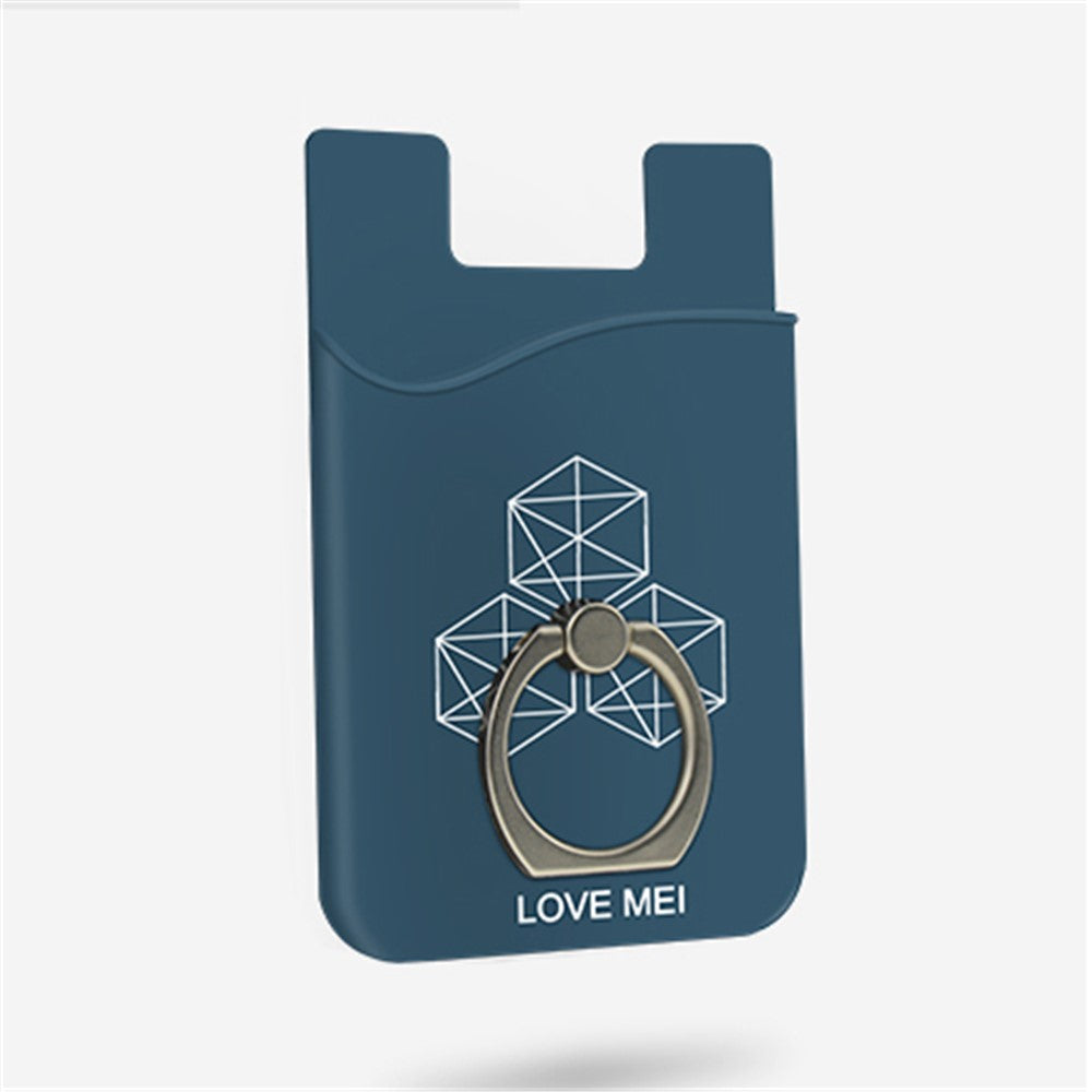 LOVE MEI Self Adhesive Card Holder with Finger Ring Kickstand