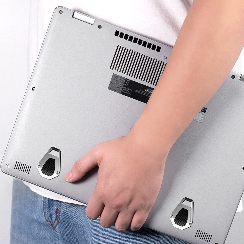 R-JUST 1 par skjoldformet foldbar bærbar holder til skrivebord Aluminiumlegering Notebook Stand