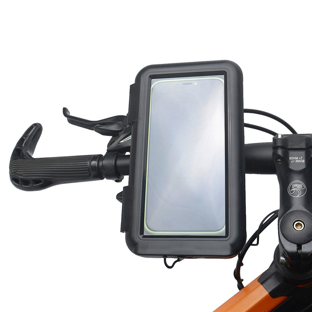 Cycling Bicycle Handlebar Mount 6.8-inch Phone Holder Waterproof Case Bag Support Stand