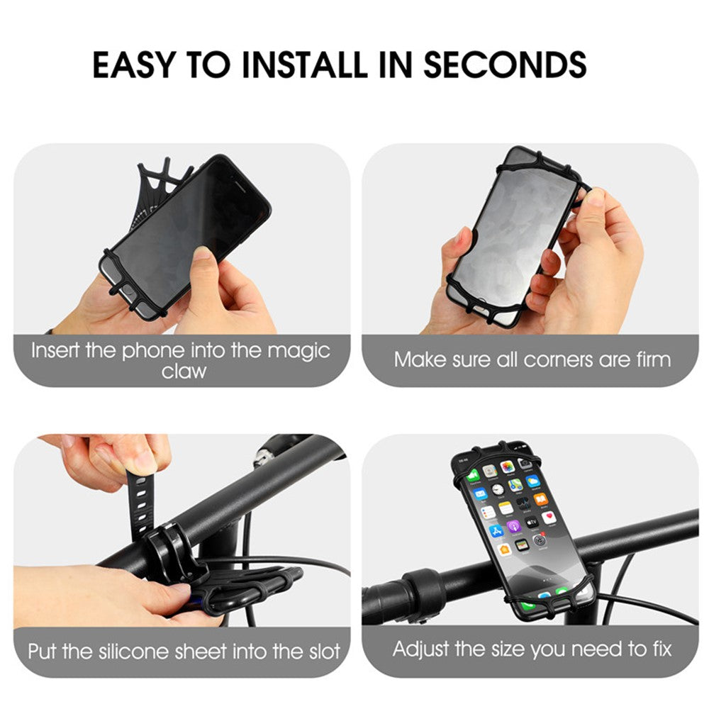 WEST BIKING Silicone Bicycle Phone Holder Motorcycle Mobile Phone Stand Mount for iPhone Samsung