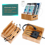 DCR-017 Bamboo Wood Desktop Phone Dock Station Charger Holder Cradle Stand Without Charger for iPhone iPad