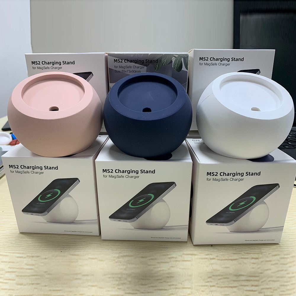 Round Wireless Charger Mount Mobile Phone Fast Charging Stand Holder Base