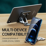 R-JUST HZ06 Multi-angle Adjustable Phone Holder Mount Universal Foldable Tablet Desk Desktop Stand Bracket for iPhone