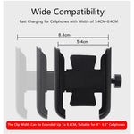 WUPP Universal Motorcycle Bike Aluminum Handle Bar Adjustable Mobile Phone Bracket GPS Stand Holder Mount